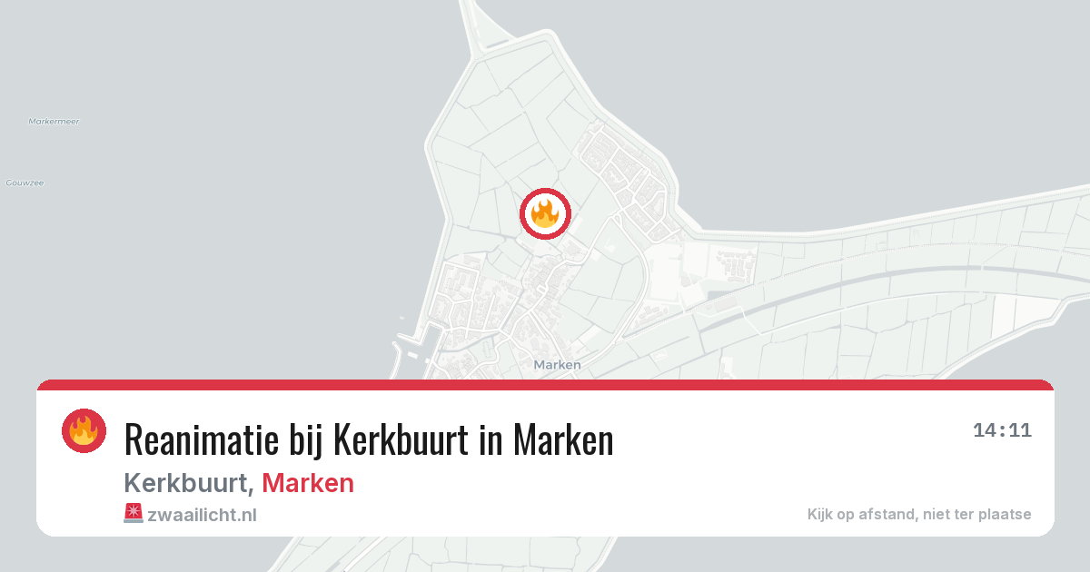 Reanimatie bij Kerkbuurt in Marken — 10 feb 2026
