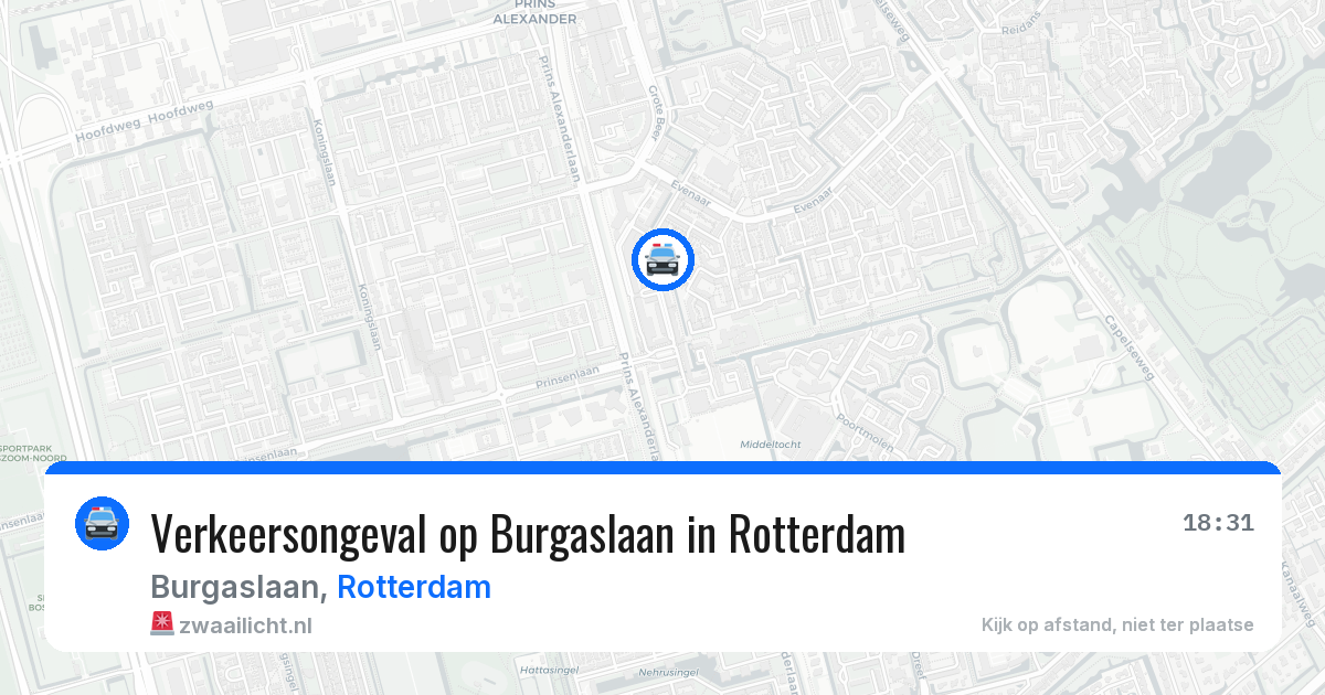 Verkeersongeval op Burgaslaan in Rotterdam — 3 jun 2026