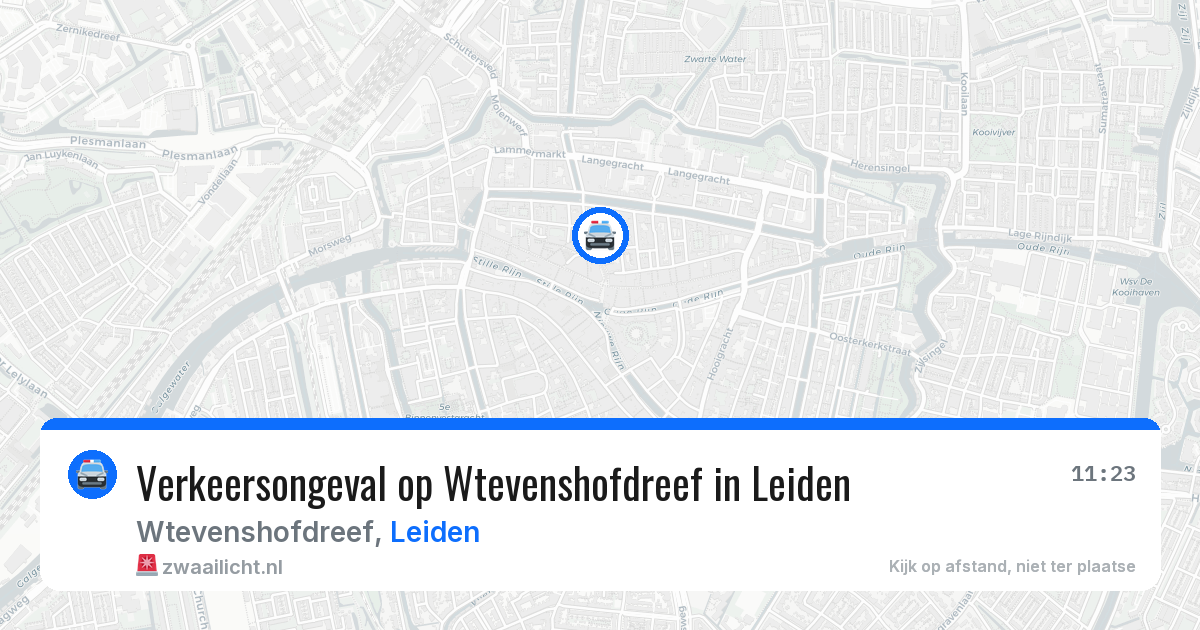 Verkeersongeval op Wtevenshofdreef in Leiden — 6 jul 2026