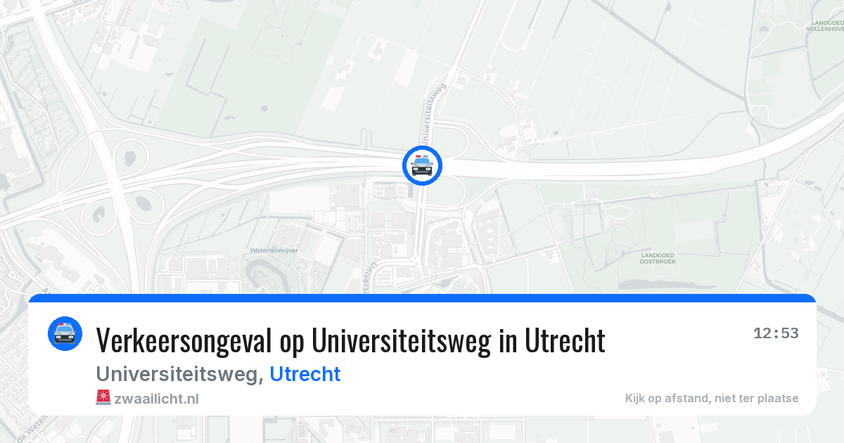 Verkeersongeval op Universiteitsweg in Utrecht — 1 apr 2026