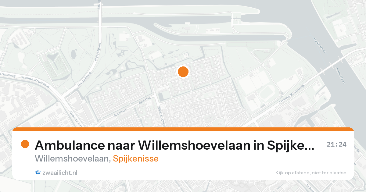 Ambulance naar Willemshoevelaan in Spijkenisse — 21 aug 2026