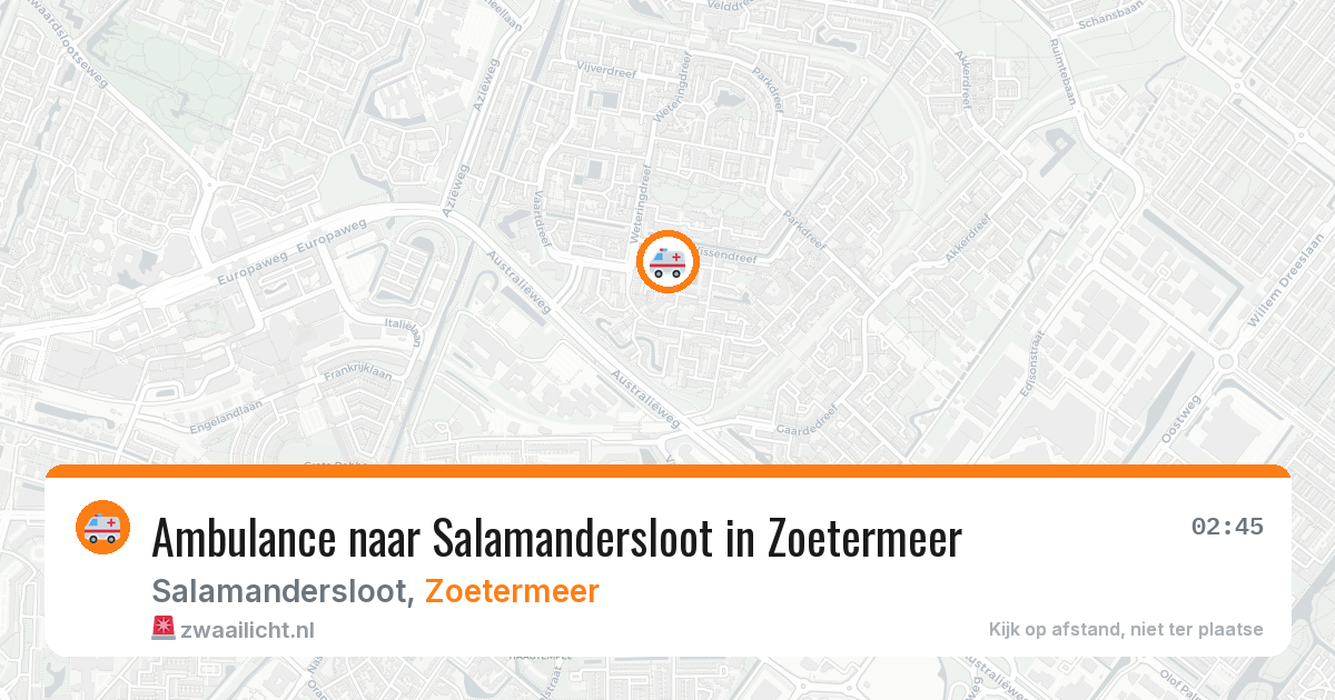 Ambulance naar Salamandersloot in Zoetermeer — 5 jul 2026
