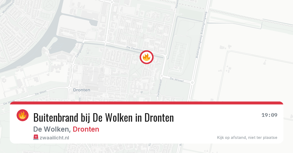 Buitenbrand bij De Wolken in Dronten — 2 aug 2026