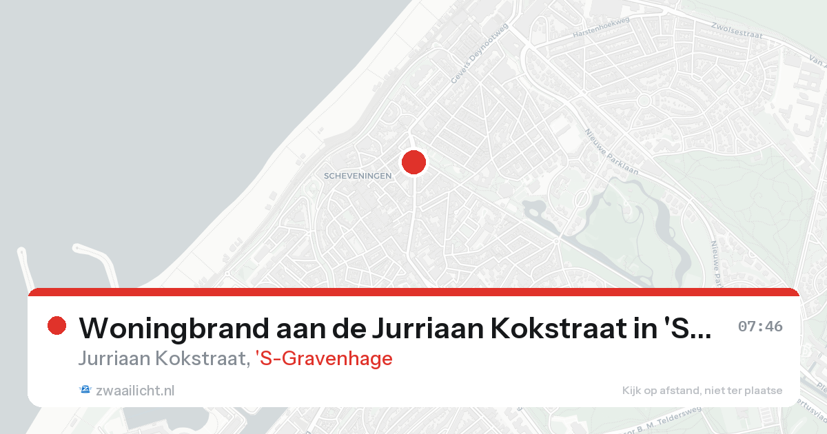 Woningbrand aan de Jurriaan Kokstraat in 'S-Gravenhage — 21 aug 2026