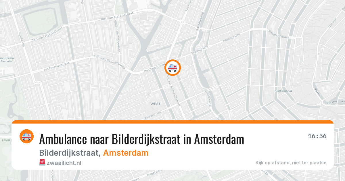 Ambulance naar Bilderdijkstraat in Amsterdam — 18 jun 2026