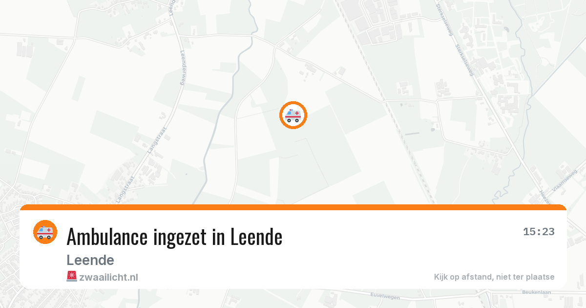 Ambulance ingezet in Leende — 21 mrt 2026