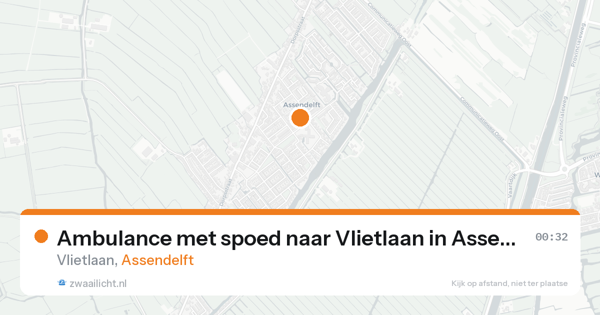 Ambulance met spoed naar Vlietlaan in Assendelft — 30 jan 2026
