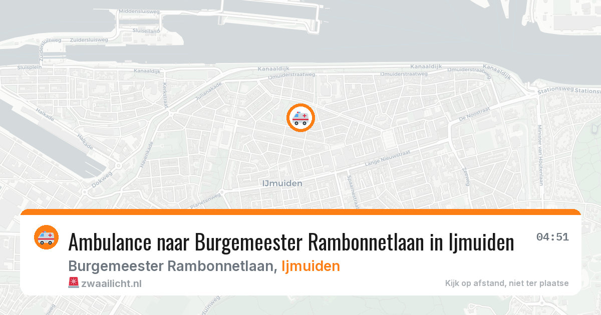 Ambulance naar Burgemeester Rambonnetlaan in Ijmuiden — 4 jun 2026