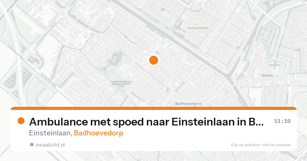Ambulance met spoed naar Einsteinlaan in Badhoevedorp — 7 jun 2026