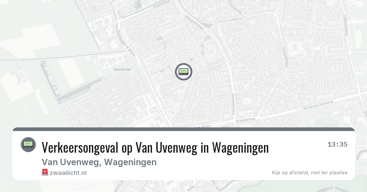 Verkeersongeval op Van Uvenweg in Wageningen — 13 feb 2026