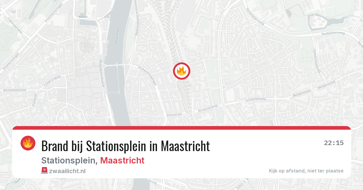 Brand bij Stationsplein in Maastricht — 26 jun 2026