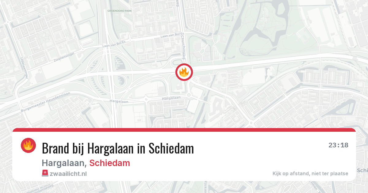 Brand bij Hargalaan in Schiedam — 5 jul 2026