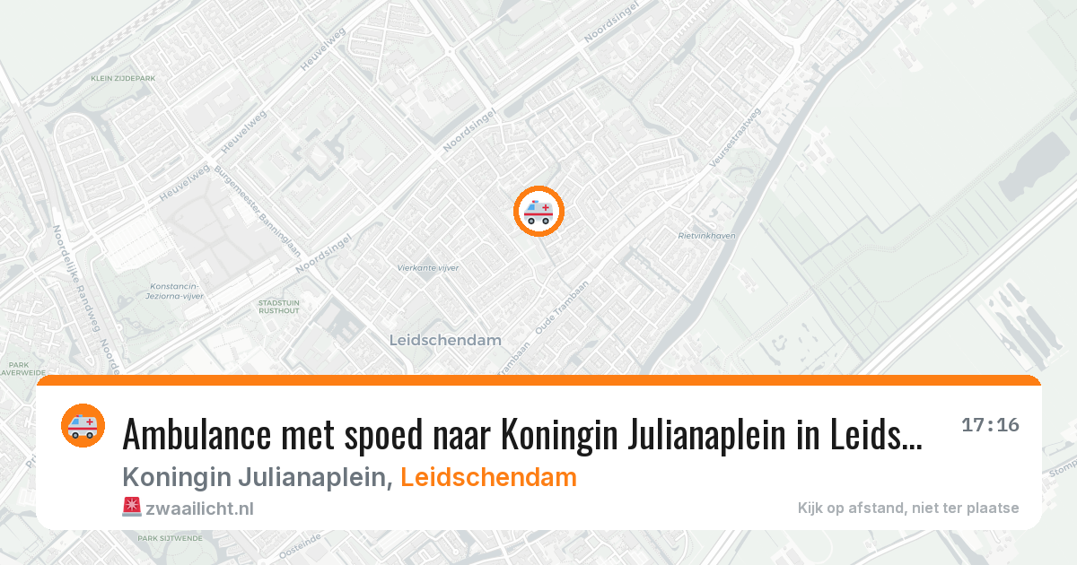 Ambulance met spoed naar Koningin Julianaplein in Leidschendam — 17 mrt 2026