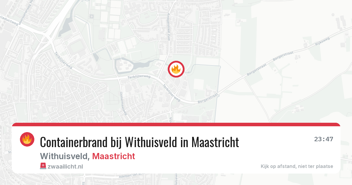 Containerbrand bij Withuisveld in Maastricht — 27 mei 2026