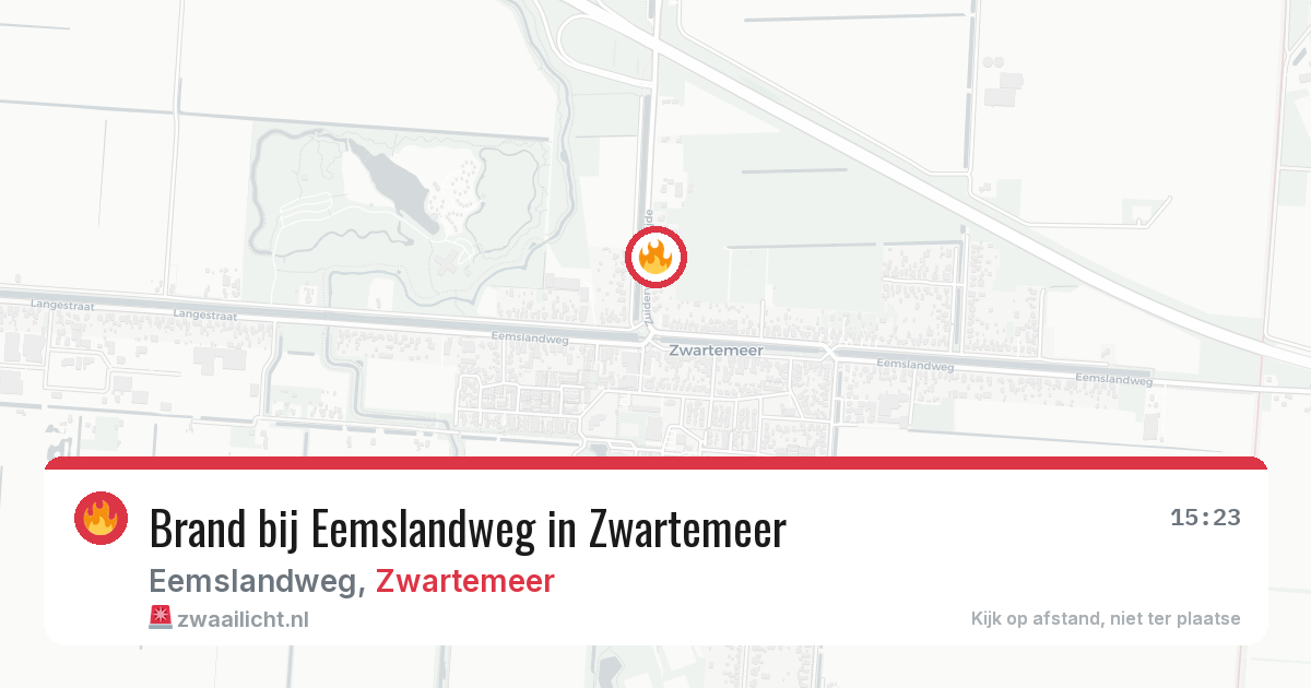 Brand bij Eemslandweg in Zwartemeer — 12 mei 2026