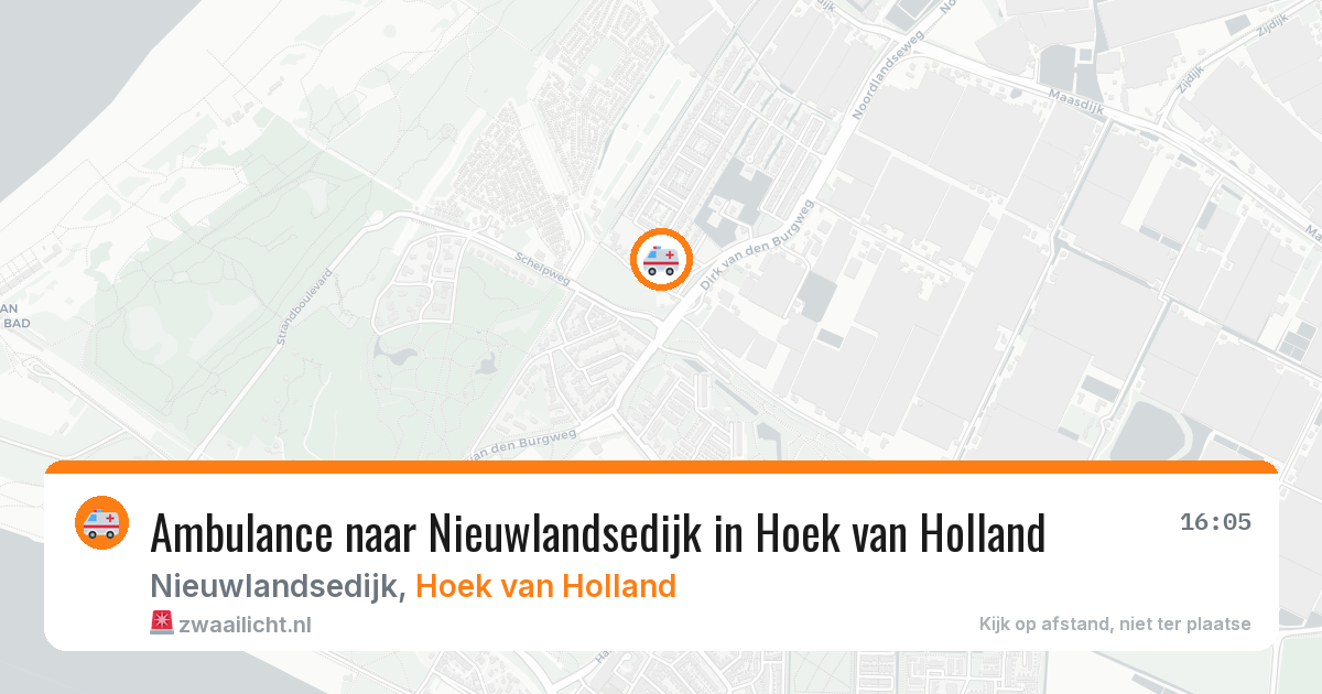 Ambulance naar Nieuwlandsedijk in Hoek van Holland — 7 aug 2026