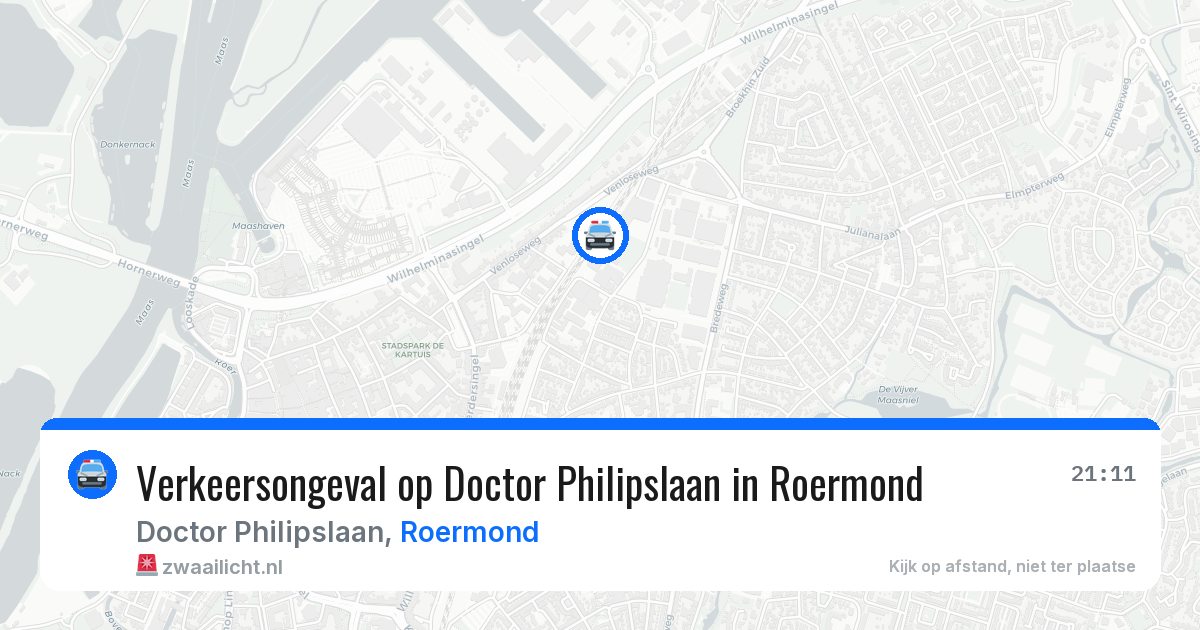 Verkeersongeval op Doctor Philipslaan in Roermond — 18 apr 2026