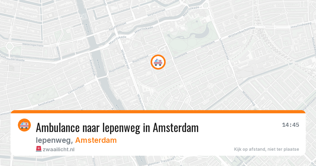 Ambulance naar Iepenweg in Amsterdam — 6 mei 2026