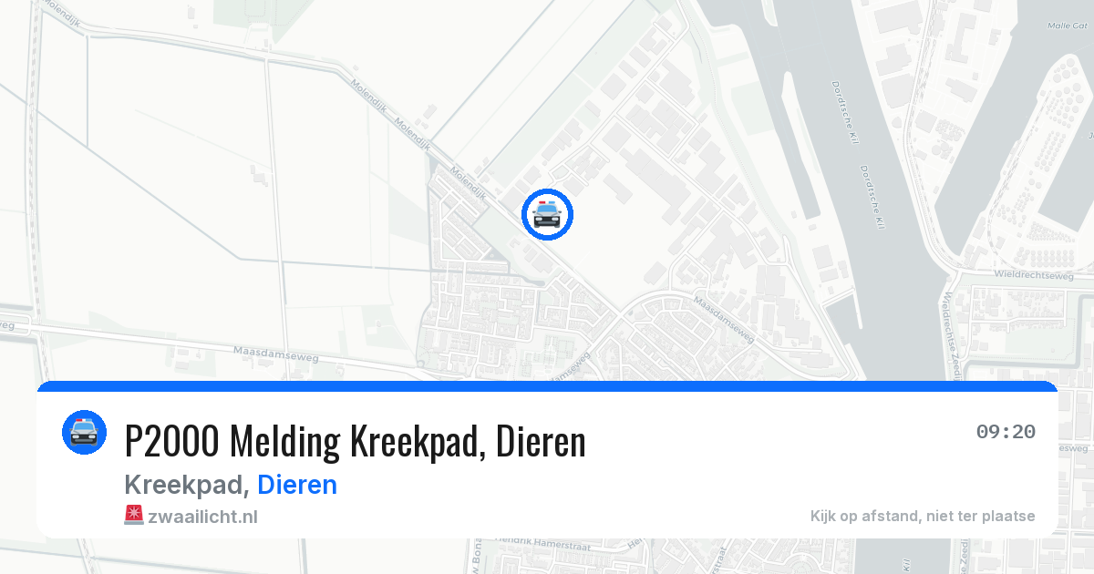P2000 Melding Kreekpad, Dieren — 5 jul 2026