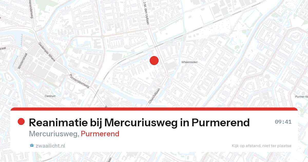 Reanimatie bij Mercuriusweg in Purmerend — 9 mrt 2026