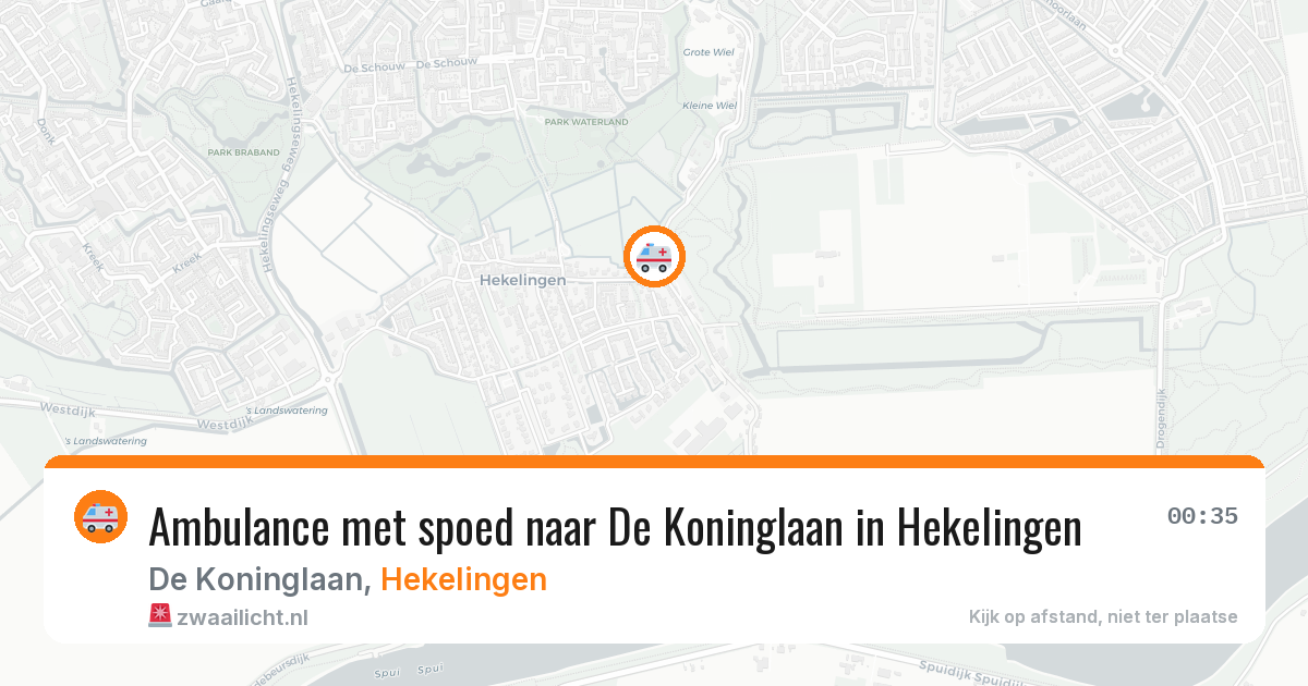 Ambulance met spoed naar De Koninglaan in Hekelingen — 24 jul 2026