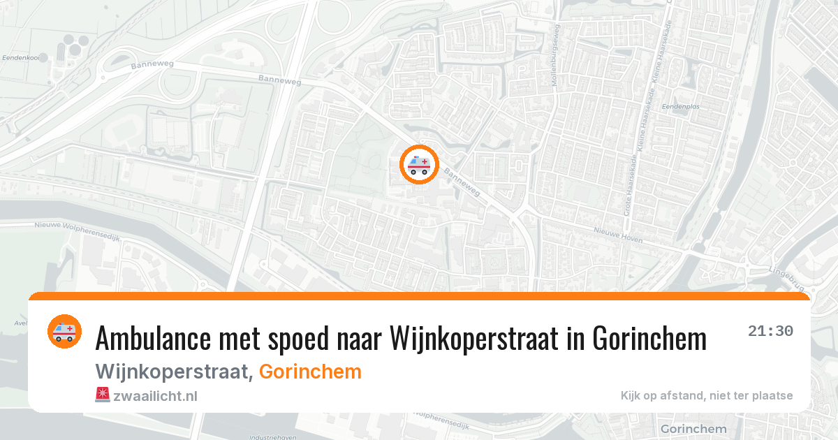 Ambulance met spoed naar Wijnkoperstraat in Gorinchem — 10 aug 2026