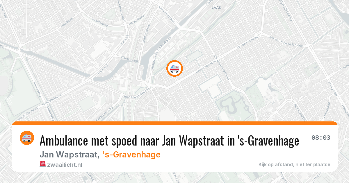 Ambulance met spoed naar Jan Wapstraat in 's-Gravenhage — 29 mei 2026