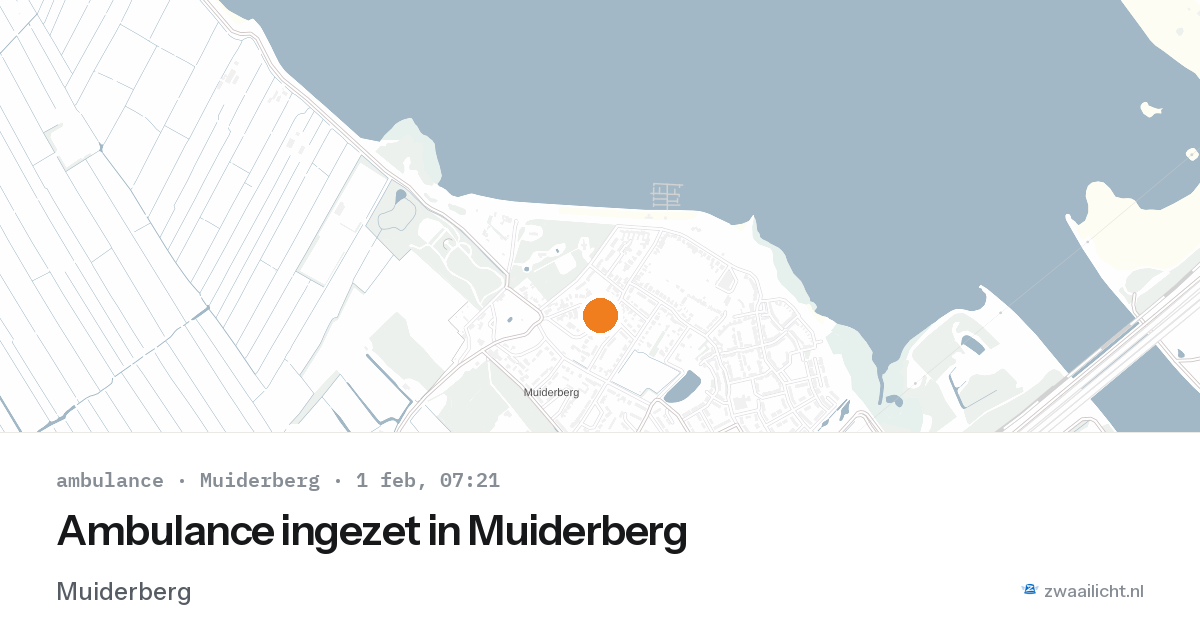 Ambulance ingezet in Muiderberg — 1 feb 2026