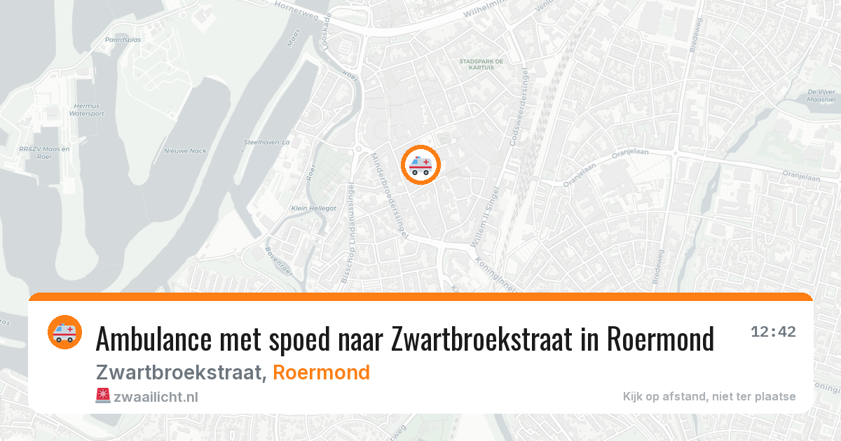 Ambulance met spoed naar Zwartbroekstraat in Roermond — 1 mei 2026