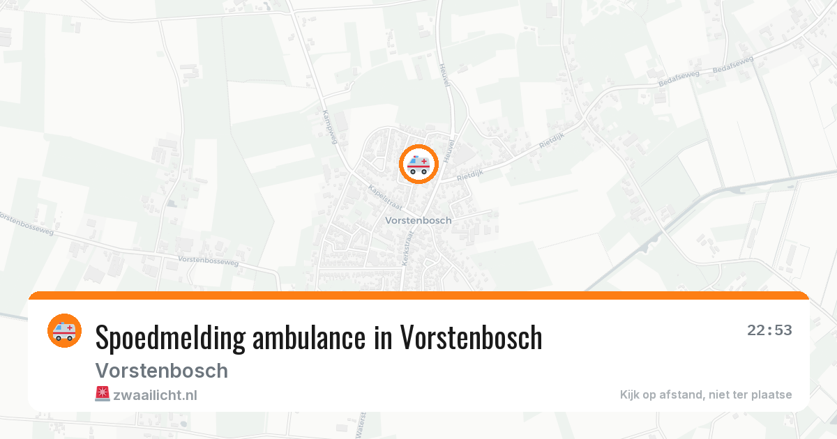 Spoedmelding ambulance in Vorstenbosch — 5 apr 2026