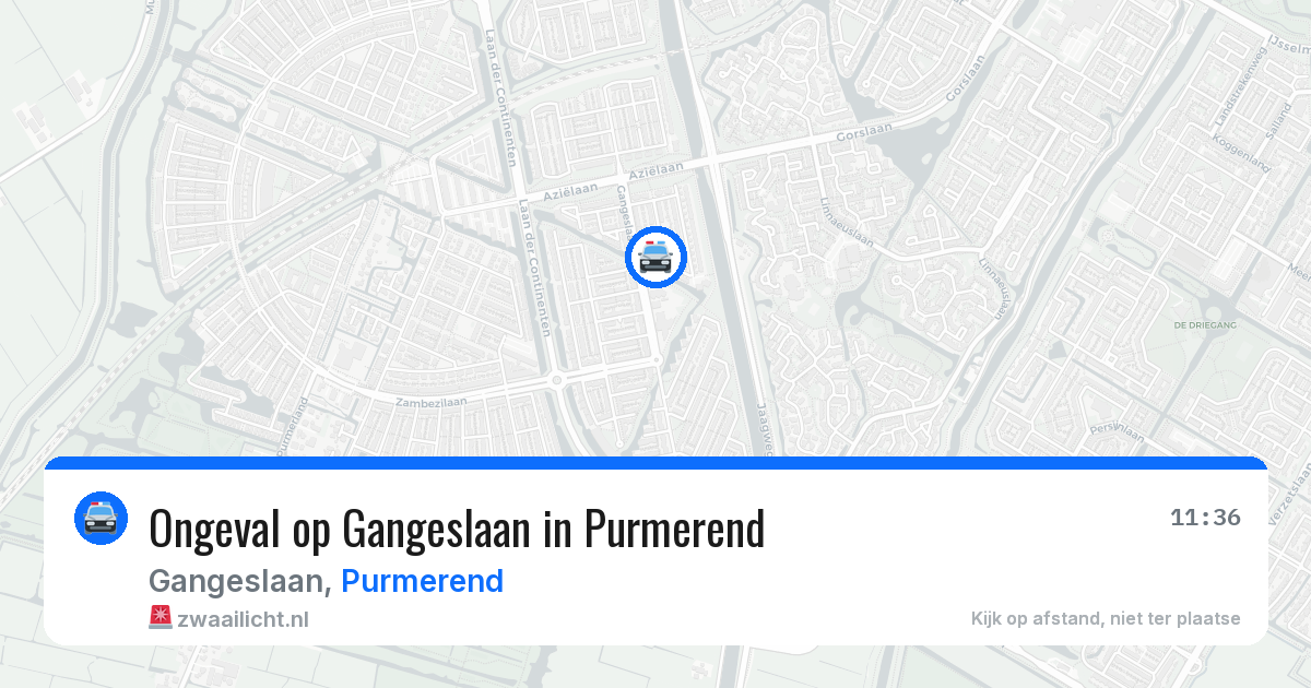 Ongeval op Gangeslaan in Purmerend — 6 apr 2026