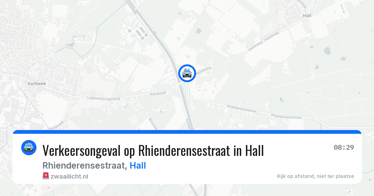 Verkeersongeval op Rhienderensestraat in Hall — 13 mei 2026