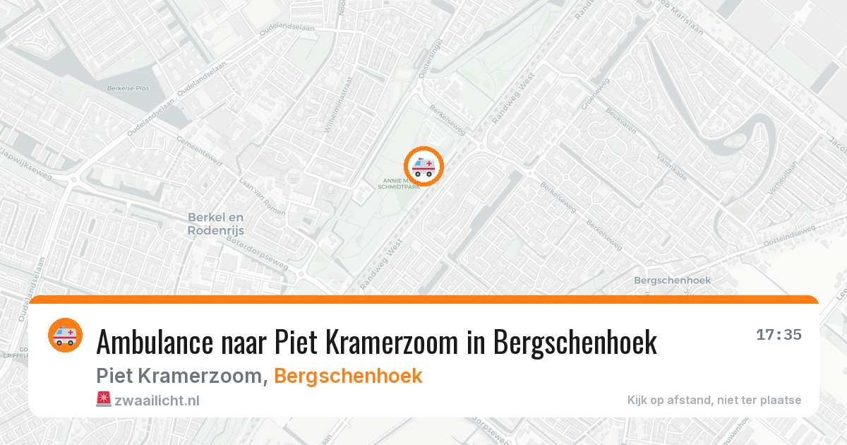 Ambulance naar Piet Kramerzoom in Bergschenhoek — 19 jun 2026