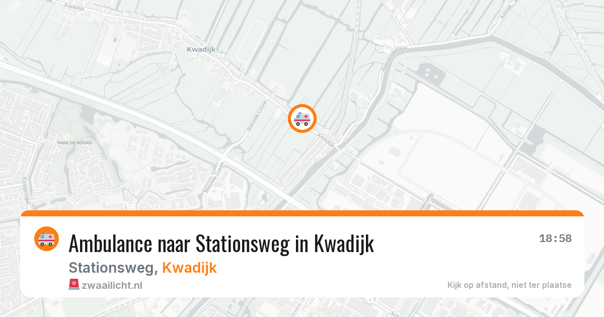 Ambulance naar Stationsweg in Kwadijk — 21 mrt 2026