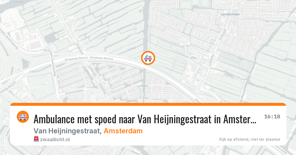 Ambulance met spoed naar Van Heijningestraat in Amsterdam — 7 aug 2026