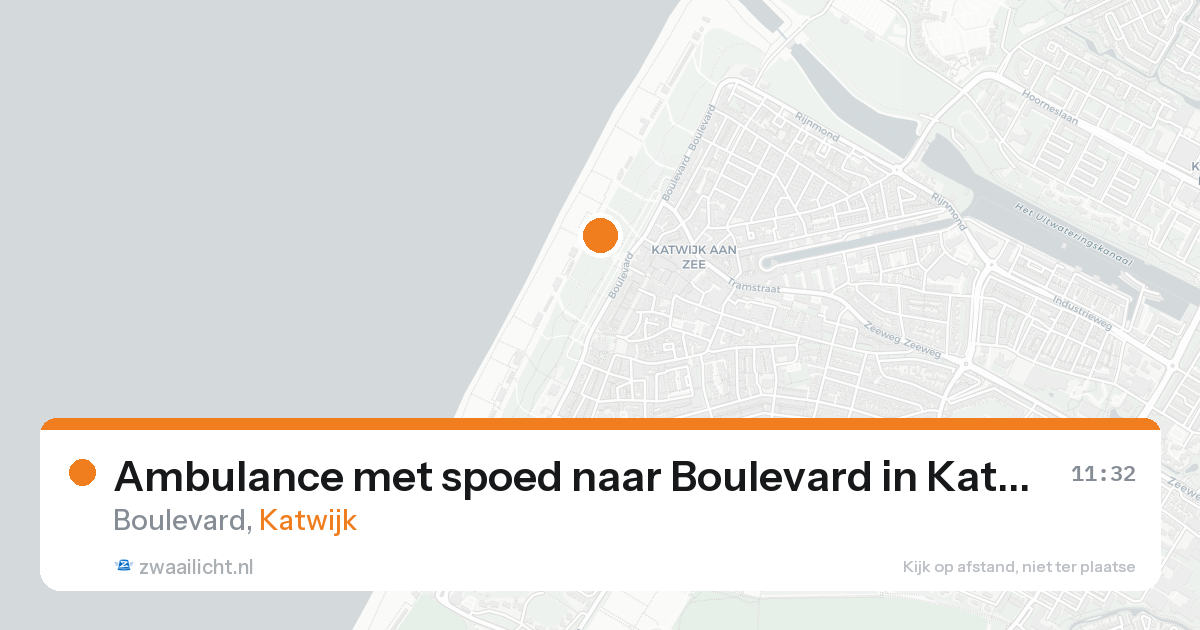 Ambulance met spoed naar Boulevard in Katwijk — 18 aug 2026