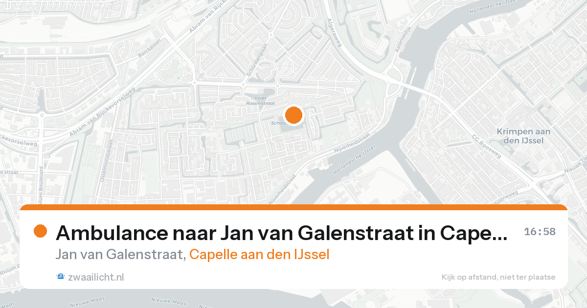 Ambulance naar Jan van Galenstraat in Capelle aan den IJssel — 23 aug 2026