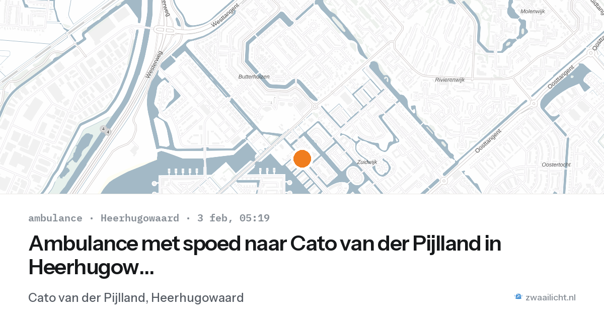 Ambulance met spoed naar Cato van der Pijlland in Heerhugowaard — 3 feb 2026
