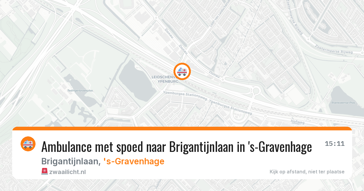 Ambulance met spoed naar Brigantijnlaan in 's-Gravenhage — 22 jun 2026