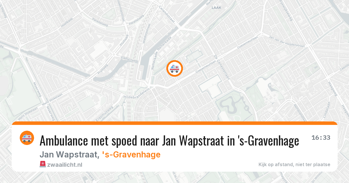 Ambulance met spoed naar Jan Wapstraat in 's-Gravenhage — 21 jul 2026