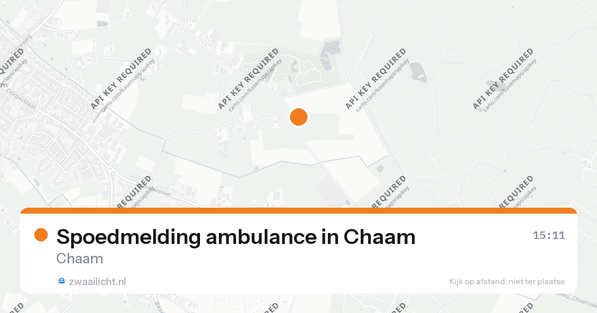 Spoedmelding ambulance in Chaam — 26 aug 2026