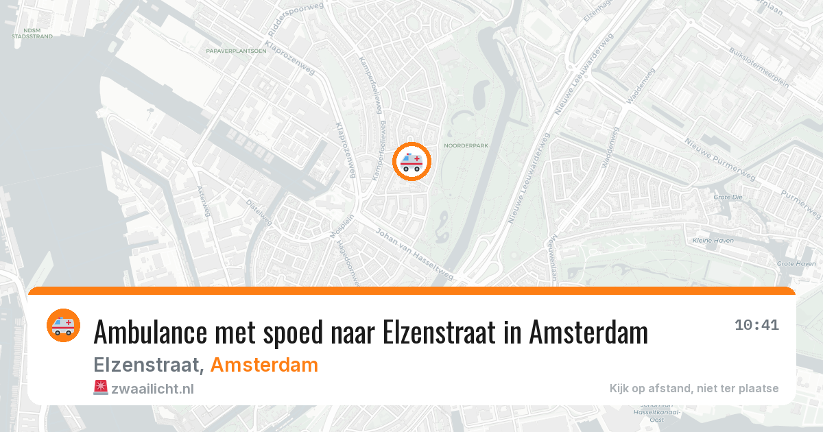 Ambulance met spoed naar Elzenstraat in Amsterdam — 22 apr 2026
