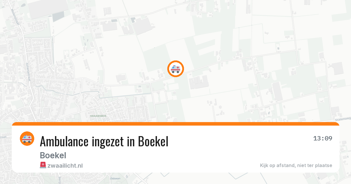 Ambulance ingezet in Boekel — 12 aug 2026