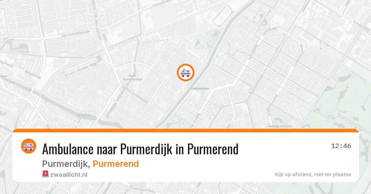 Ambulance naar Purmerdijk in Purmerend — 18 jul 2026
