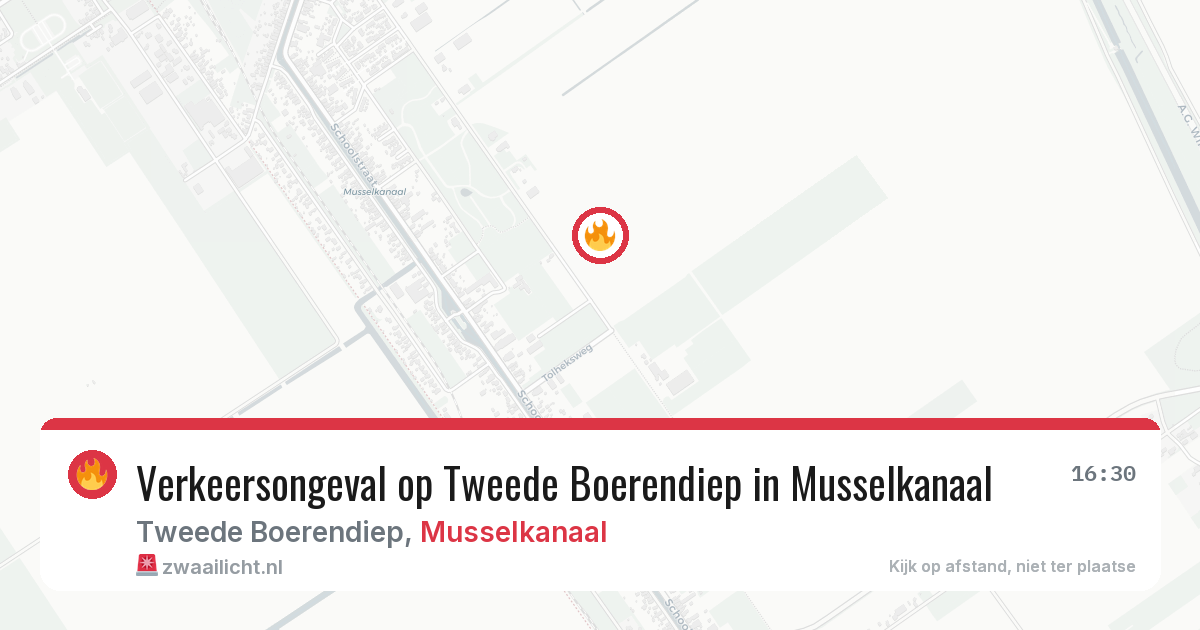 Verkeersongeval op Tweede Boerendiep in Musselkanaal — 11 jun 2026