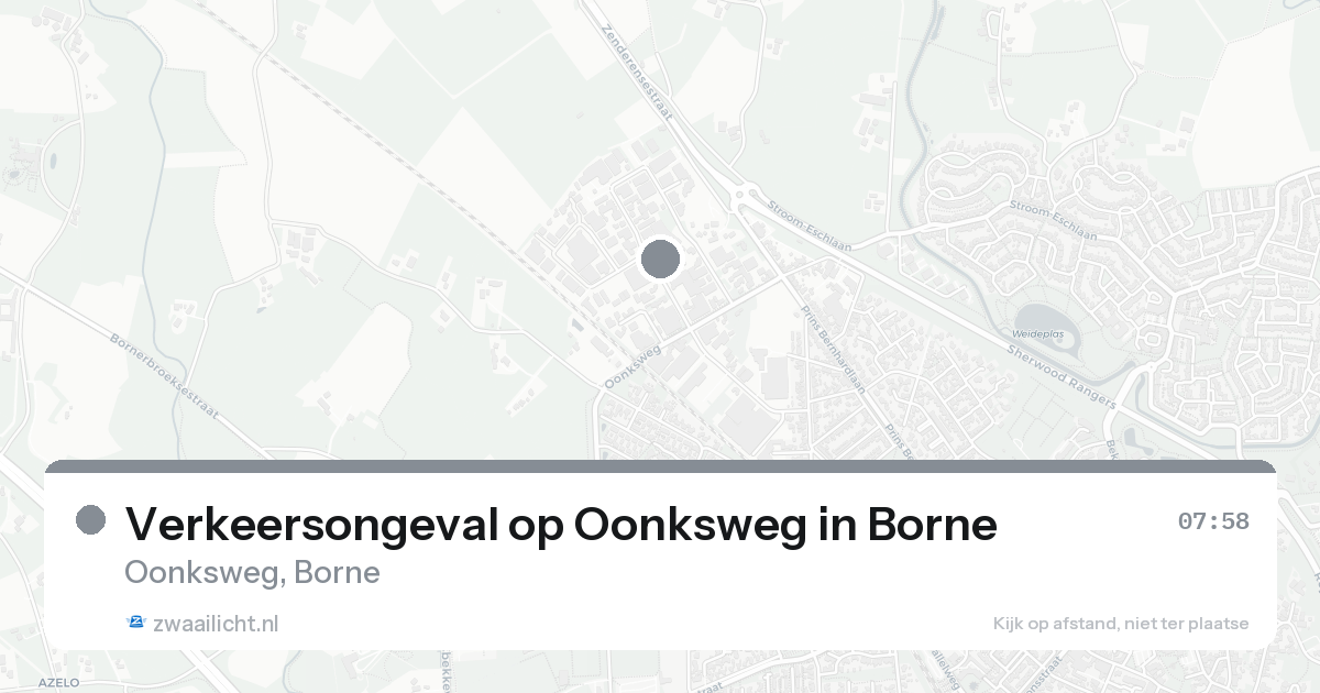 Verkeersongeval op Oonksweg in Borne — 21 aug 2026