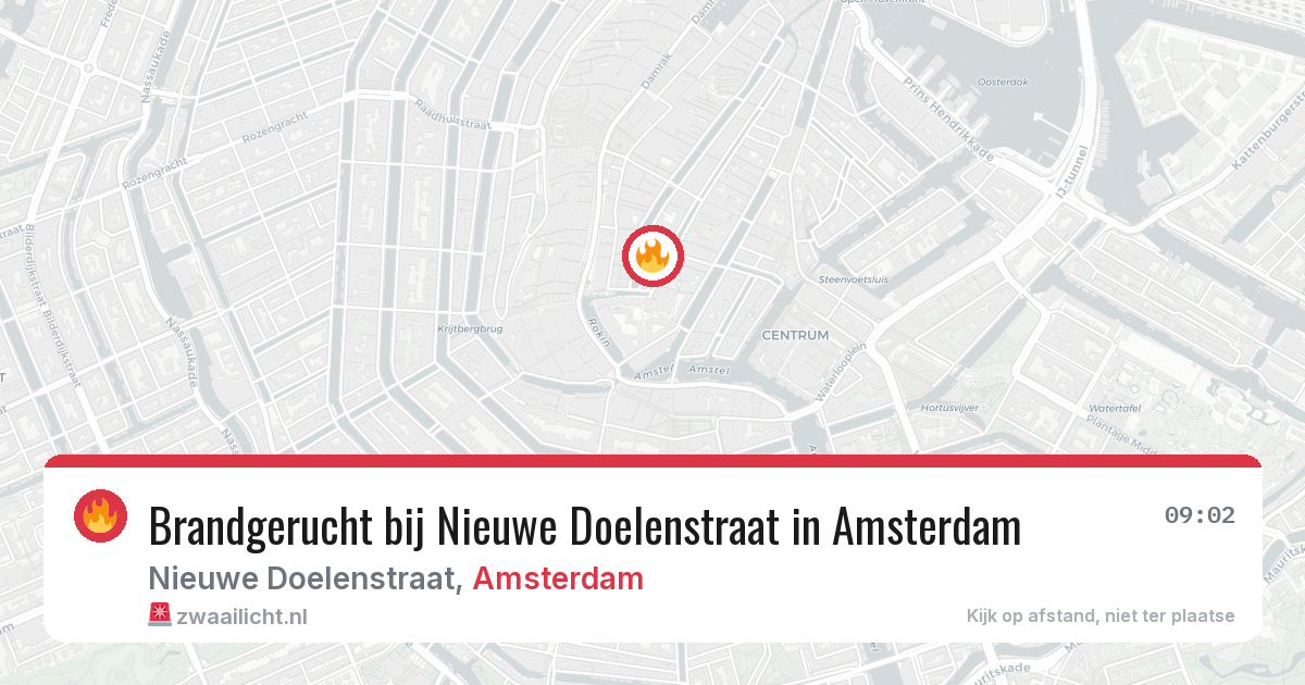 Brandgerucht bij Nieuwe Doelenstraat in Amsterdam — 7 apr 2026