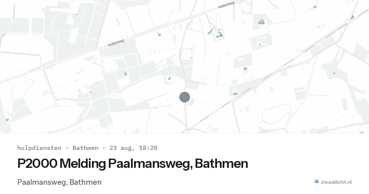 P2000 Melding Paalmansweg, Bathmen — 23 aug 2026