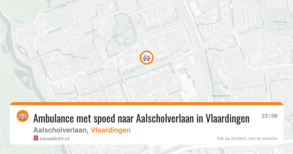 Ambulance met spoed naar Aalscholverlaan in Vlaardingen — 11 aug 2026
