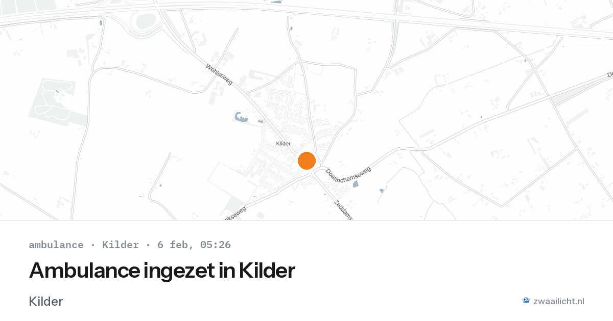 Ambulance ingezet in Kilder — 6 feb 2026